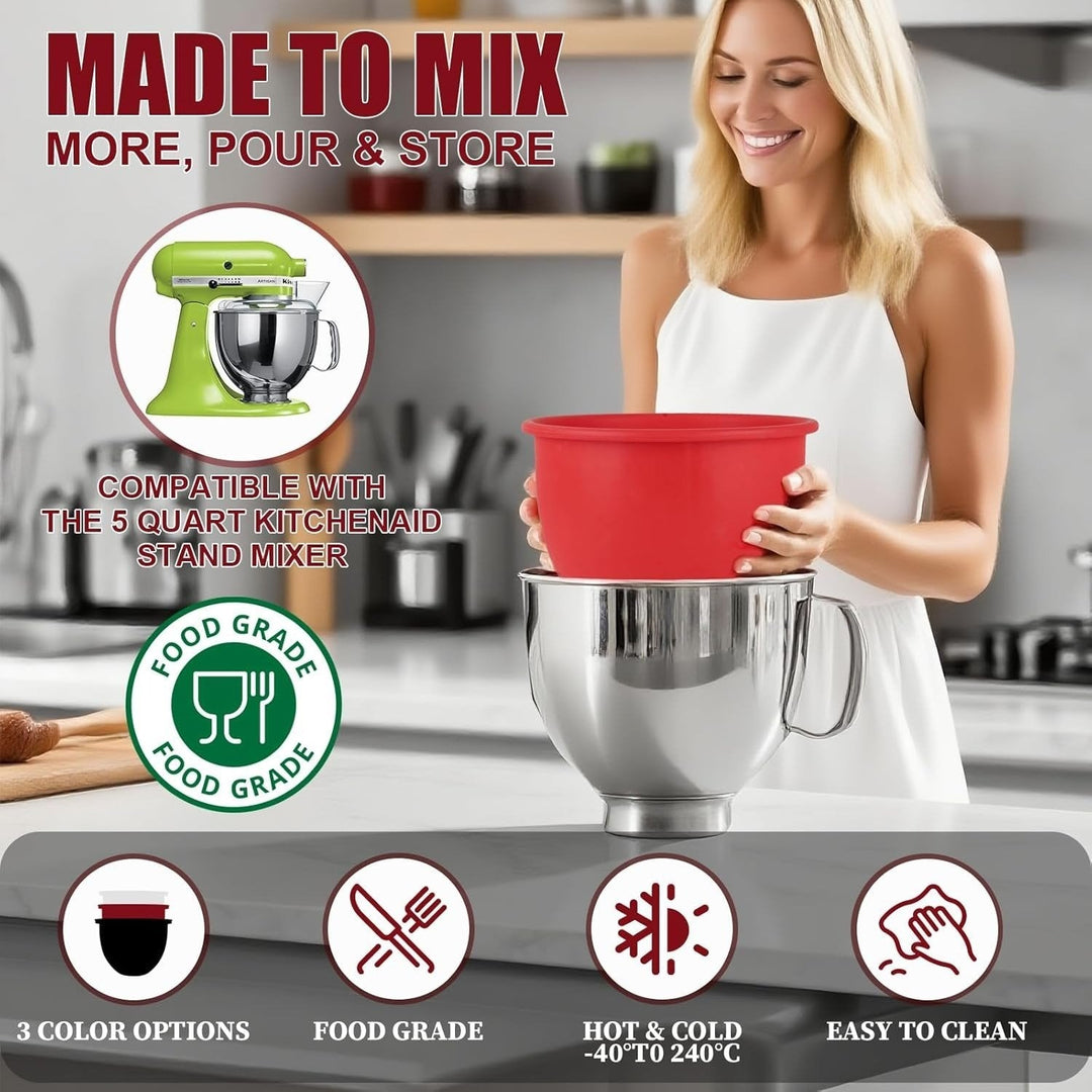 Bpa Free Silicone Stand Mixer Liner Lid Product Image 02