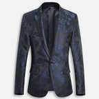 BRANSON Floral Brocade Blazer (Black XS) - | Zavonix