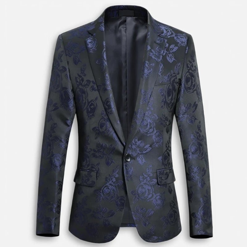 BRANSON Floral Brocade Blazer (Blue XS) - | Zavonix
