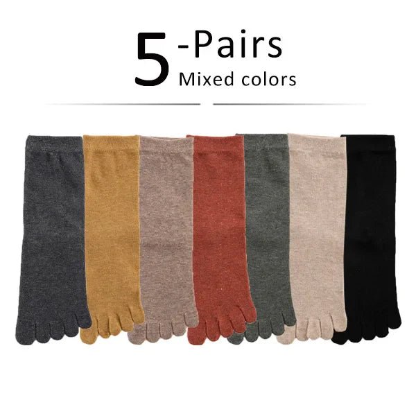 Breathable Five - Toe Socks — Women's Moisture - Wicking Comfort Fit (Khaki EU 36 - 40) - | Zavonix