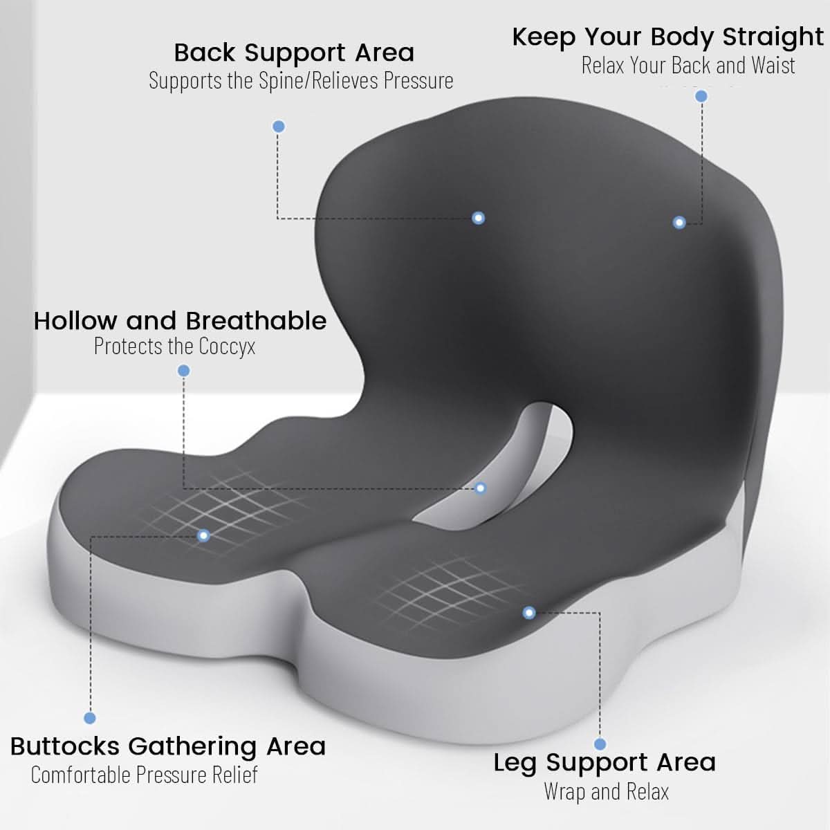 Breeze Ergonomic Cushion | Lumbar Support, Non-Slip 6
