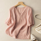 BreezEase Blouse™ — Feel Fresh, Flawless, and Fierce All Day Long (Pink XS) - | Zavonix