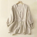 BreezeLoom™ Shirt — Own Every Moment with Unstoppable Comfort & Style (Cream XS) - | Zavonix