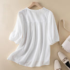 BreezeLuxe Blouse™ — Float Through Your Day Wrapped in Irresistible Softness and Timeless Elegance - Zavonix