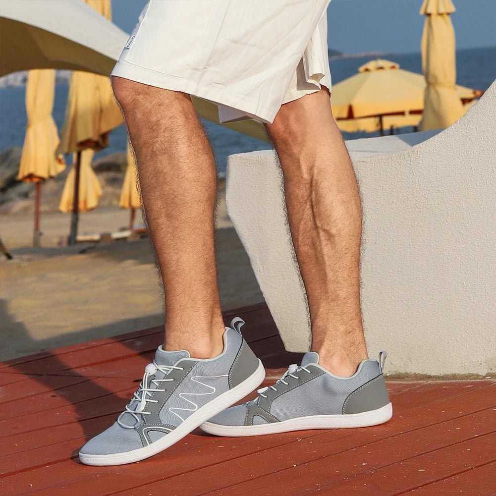 BreezeStride Mens Breathable Mesh Shoes — Lightweight Comfort with Wide Toe Box - Zavonix