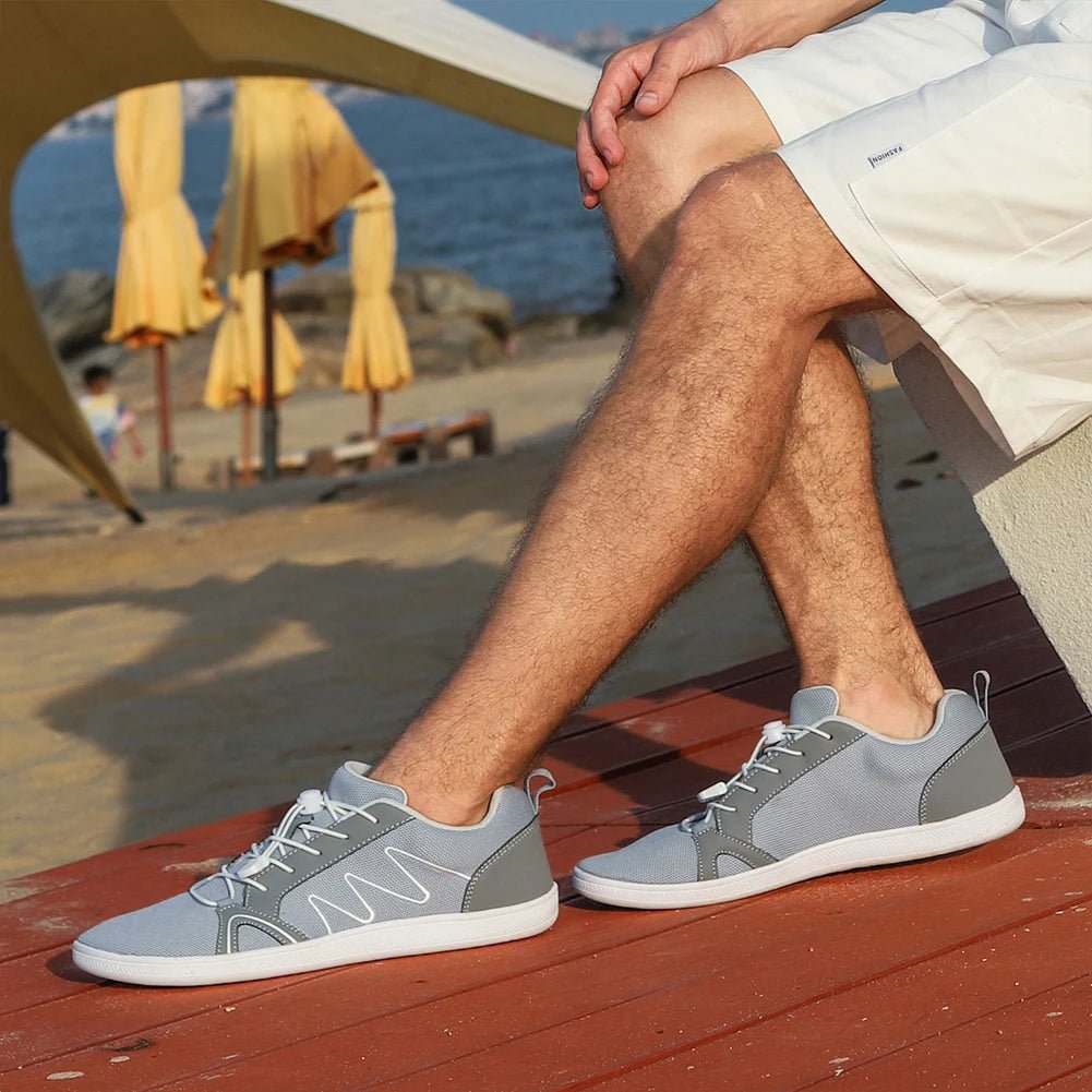 BreezeStride Mens Breathable Mesh Shoes — Lightweight Comfort with Wide Toe Box - Zavonix