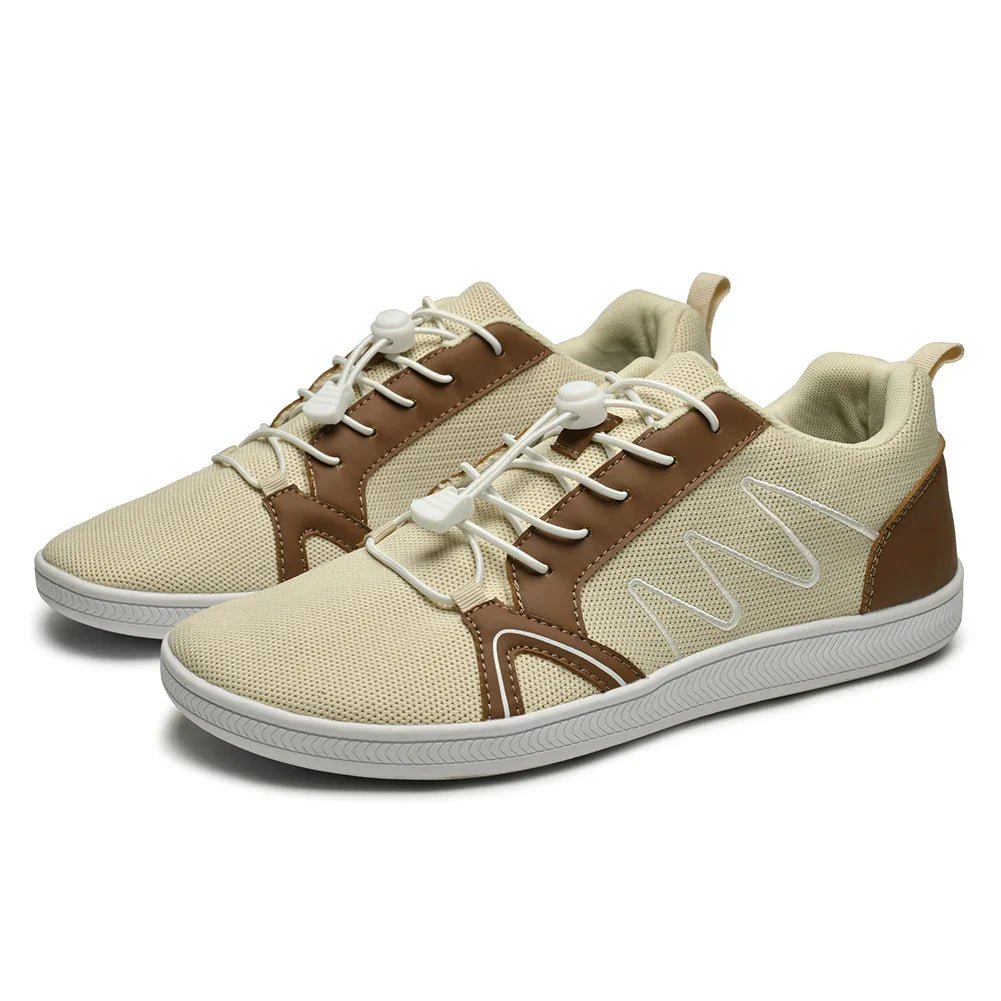 BreezeStride Mens Breathable Mesh Shoes — Lightweight Comfort with Wide Toe Box (Grey 44) - | Zavonix