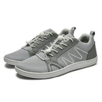 BreezeStride Mens Breathable Mesh Shoes — Lightweight Comfort with Wide Toe Box (Grey 44) - | Zavonix