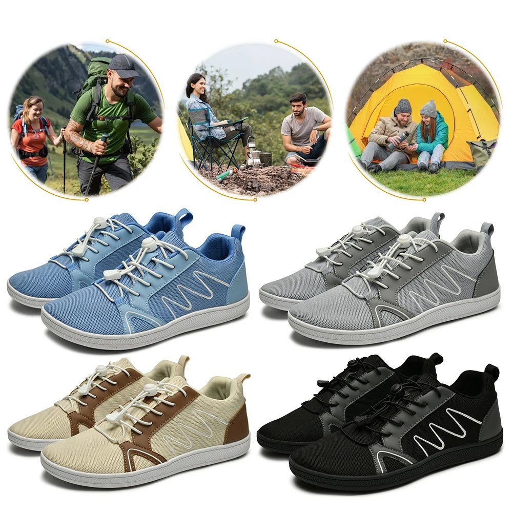BreezeStride Mens Breathable Mesh Shoes — Lightweight Comfort with Wide Toe Box - Zavonix