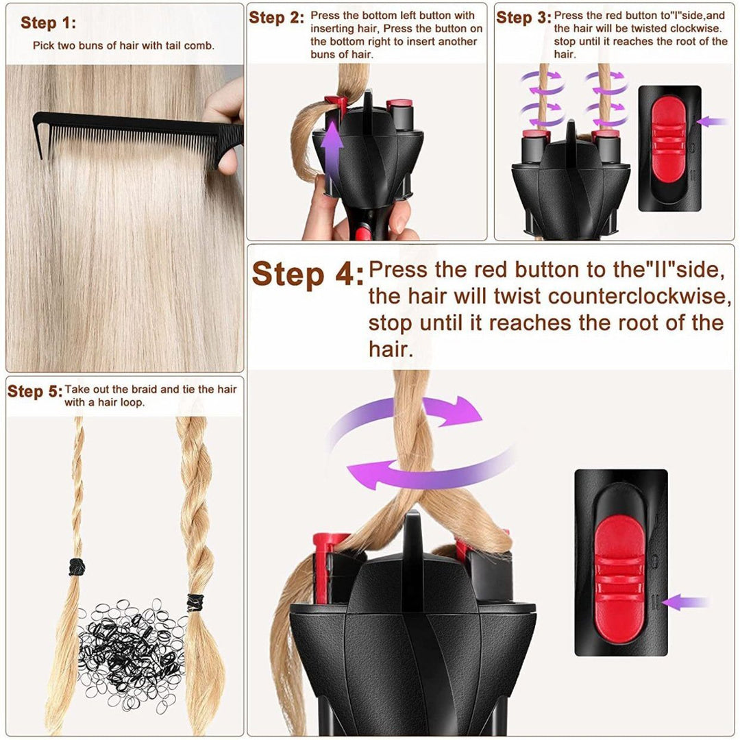 Breezy Hair Braider | 360-Degree Rotating Design, User-Friendly