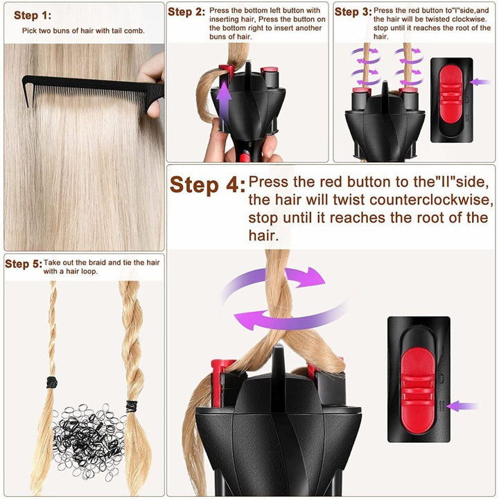 Breezy Hair Braider | 360-Degree Rotating Design, User-Friendly