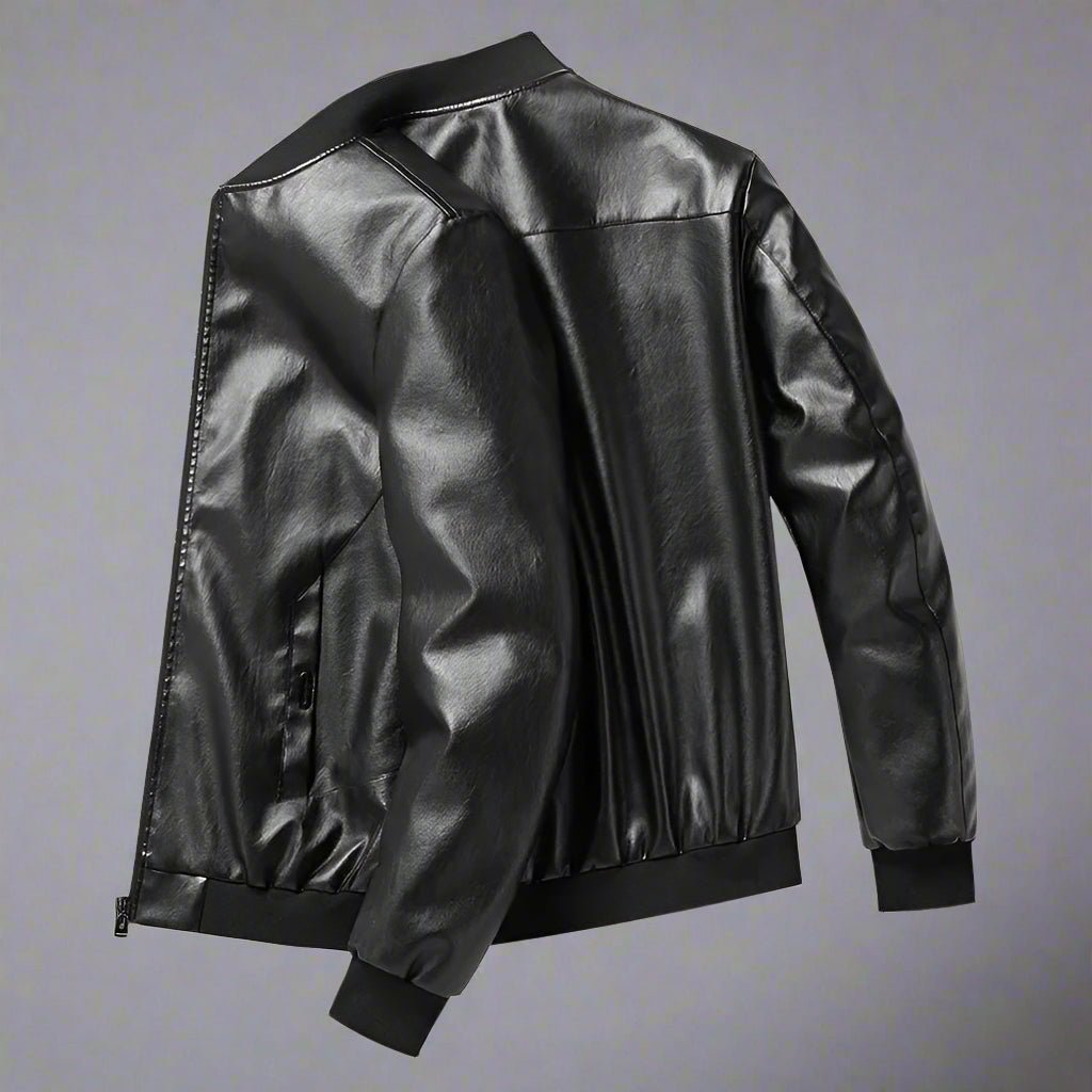 "Brentford" Plant - Based Leather Jacket (Blue XS) - | Zavonix