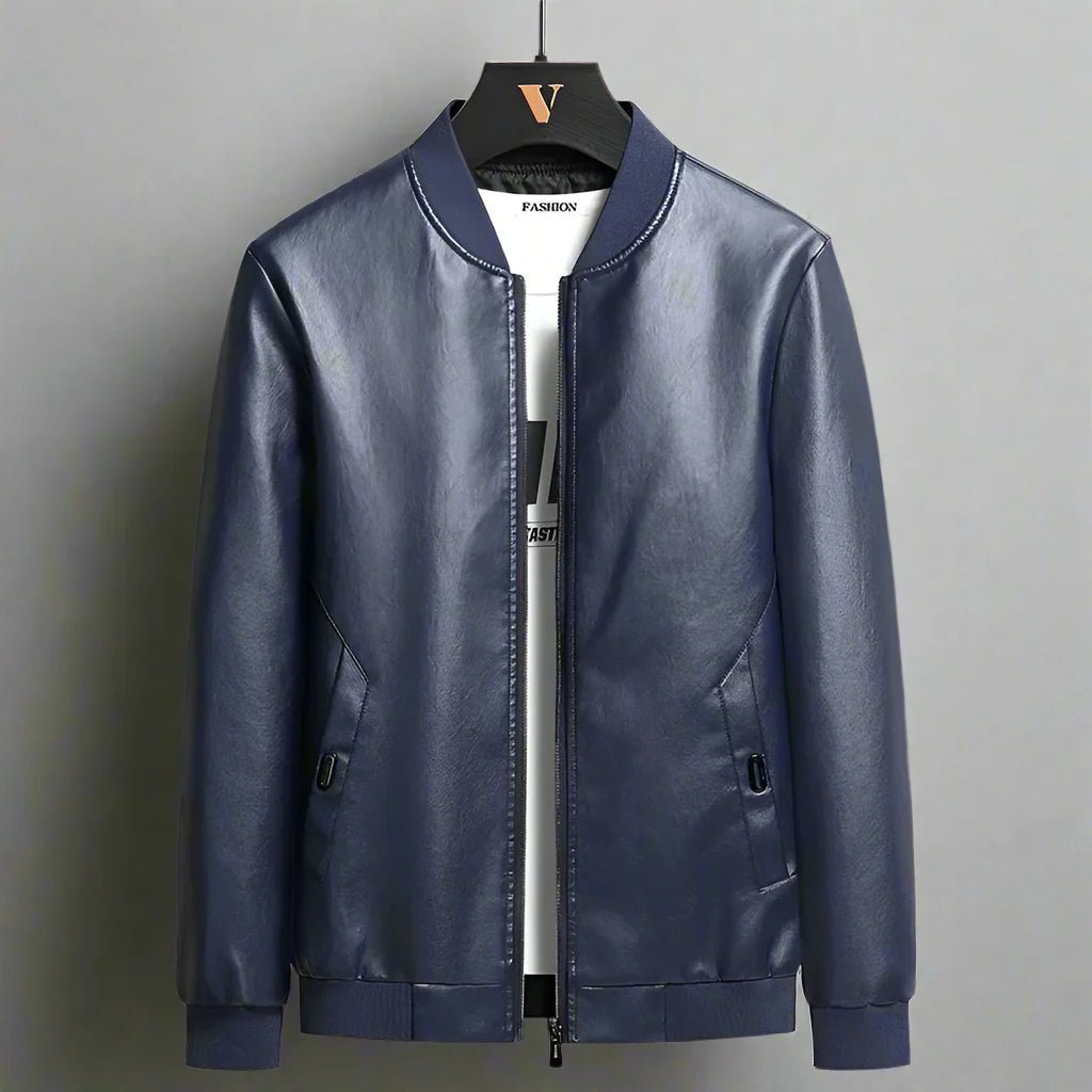 "Brentford" Plant - Based Leather Jacket (Brown XS) - | Zavonix