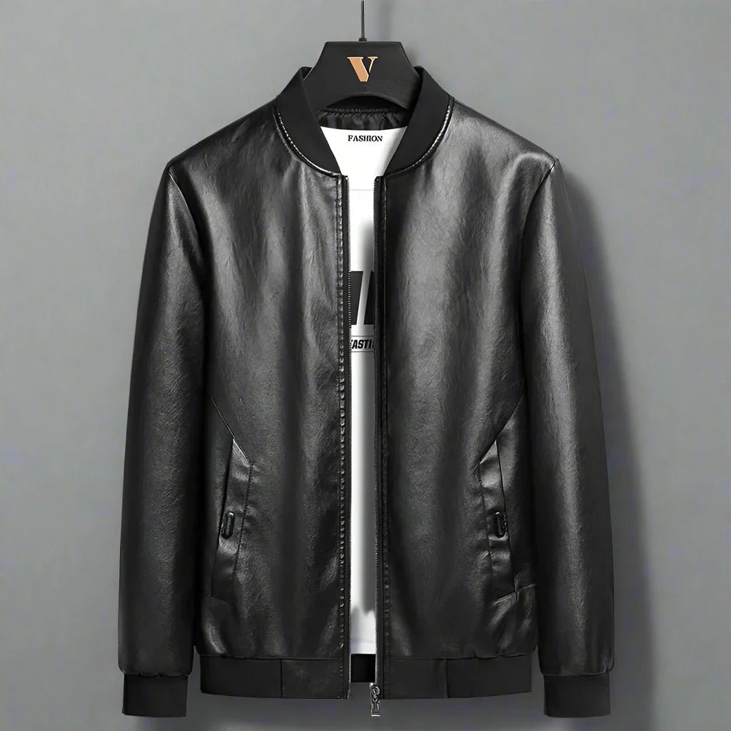 "Brentford" Plant - Based Leather Jacket (Brown XS) - | Zavonix