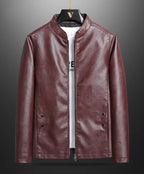 "Brentford" Plant - Based Leather Jacket (Burgundy XS) - | Zavonix