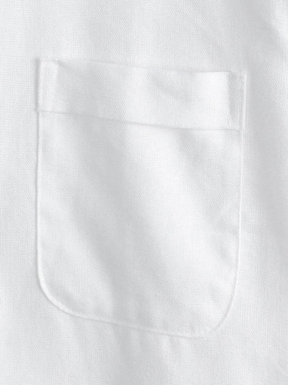 Brevin — Men’s Linen Cotton Shirt with Chest Pocket - short - Zavonix
