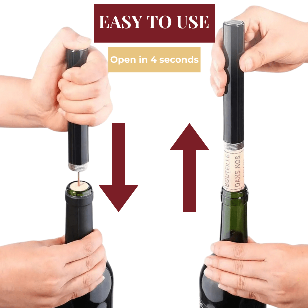 BrewLift Electric Wine Opener | Air Pressure, Stainless Steel 1