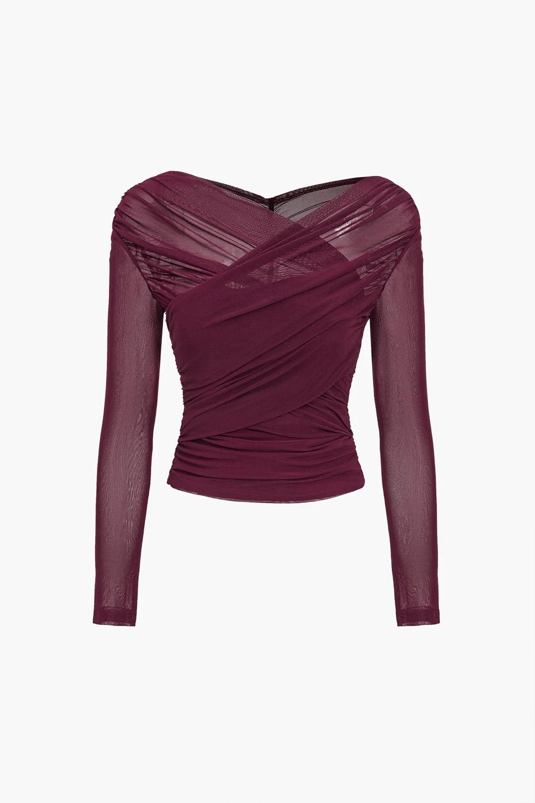 Brielle Ruched Mesh Top product image 3