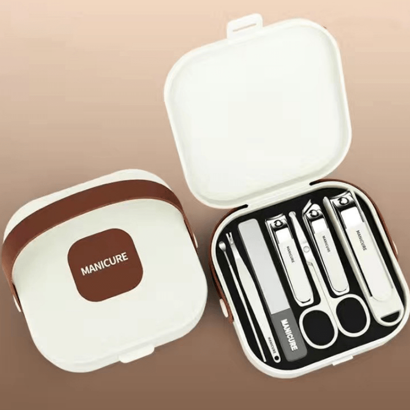 Bristol Manicure Set | 7-Piece Men's Grooming Kit, Carbon Steel 9