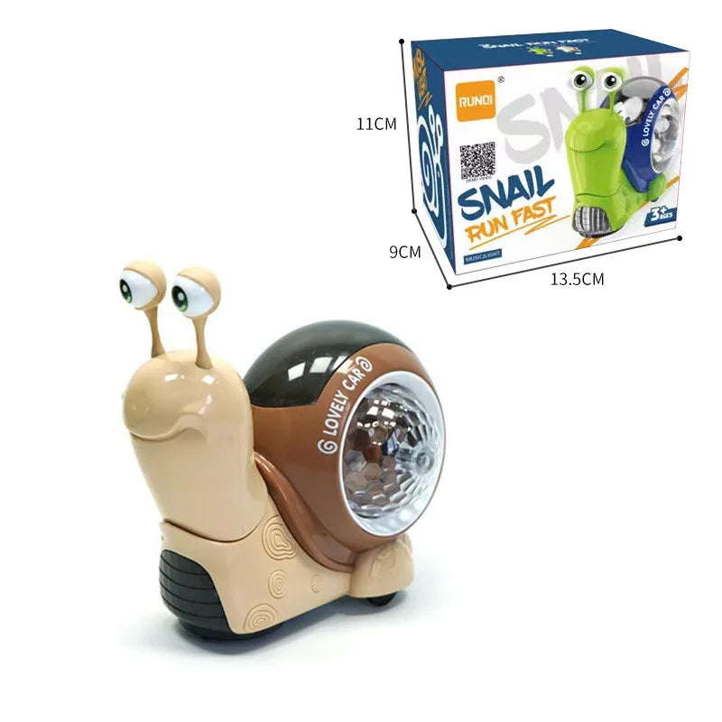 Brown snail variant with a beige body, brown shell, and product box