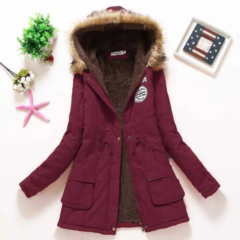 "Burning Summer" Winter Coat (Burgundy S) - Jacket | Zavonix