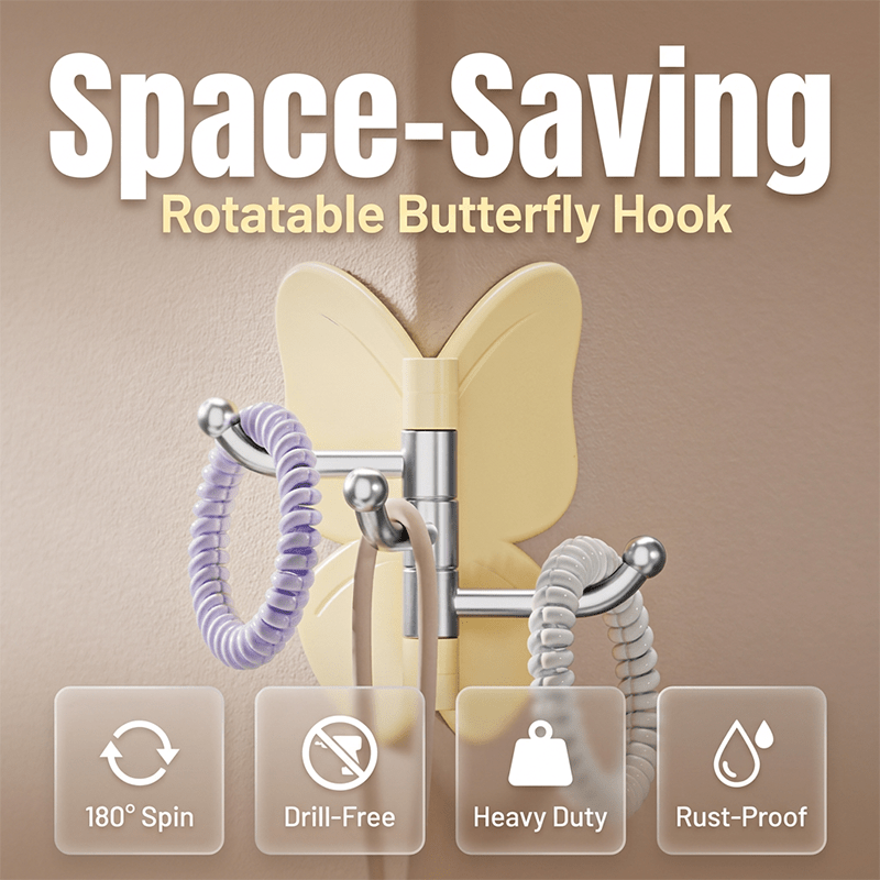 Butterfly Rotating Wall Hook Product Image 02