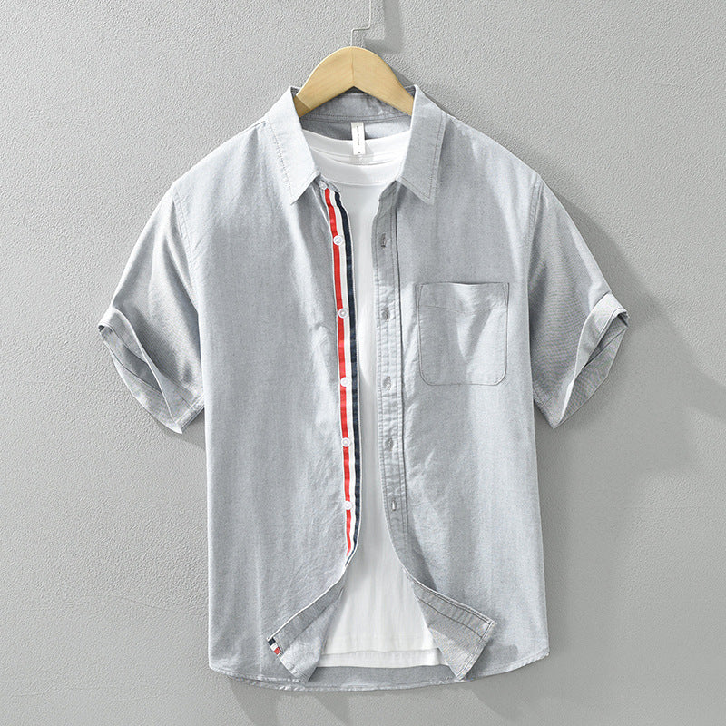 Finnor Linen Shirt — Lightweight Breathable Men’s Summer Shirt with Stripe Detail