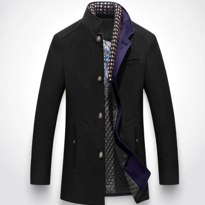 Veste en laine pour homme Maverick | Mélange de textures élégant
