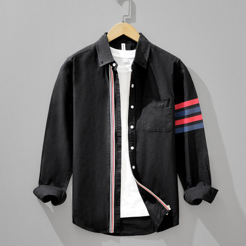 Elyric Stripe Linen Shirt — Lightweight Breathable Lean Fit Shirt