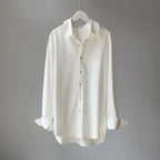 Silk-Infused Soft Blouse with Flowing Silhouette and Delicate Sheen
