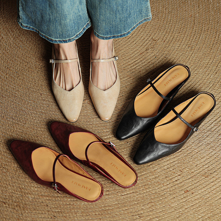 Bella Women's Mules | Genuine Leather, Comfortable Design