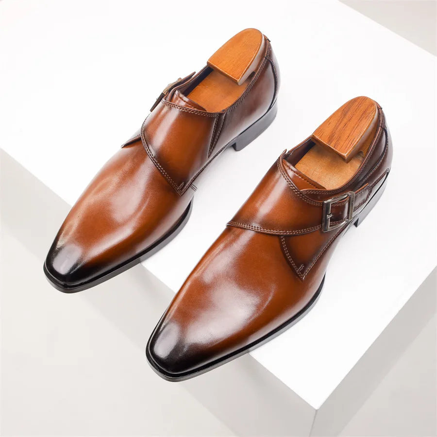 Eliot — Genuine Leather Dress Shoes with Cushioned Comfort