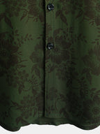 Calenzo — Men's Lightweight Viscose Summer Shirt with Retro Floral Design (S ) - short | Zavonix