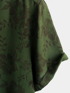Calenzo — Men's Lightweight Viscose Summer Shirt with Retro Floral Design (S ) - short | Zavonix
