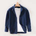 Calvenis Sweater — Soft Merino Wool Knitwear with Timeless Fit (Blue Navy S) - | Zavonix