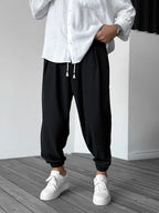 Cairen Blanc Trackpants White Joggers (Black S) - | Zavonix