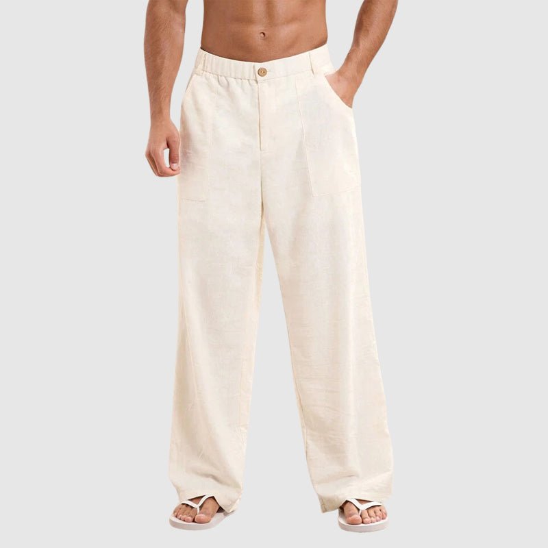 Cala Breeze Sunlit Style Trousers (Black S) - Linen Pants | Zavonix
