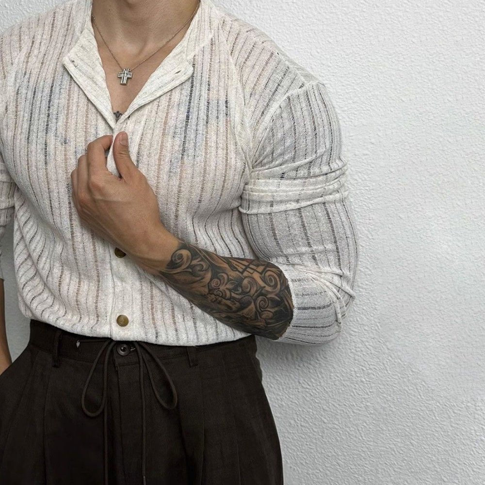 Calden — Lightweight Linen - Cotton Weekend Shirt for Summer Comfort (Brown S) - | Zavonix