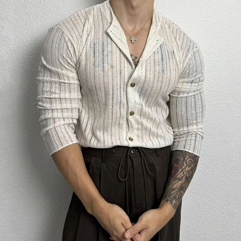 Calden — Lightweight Linen - Cotton Weekend Shirt for Summer Comfort (White S) - | Zavonix