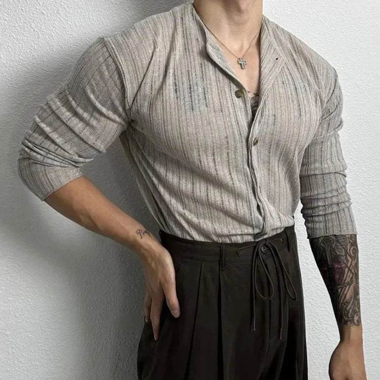 Calden — Lightweight Linen - Cotton Weekend Shirt for Summer Comfort (Brown S) - | Zavonix