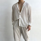 Calden — Lightweight Linen - Cotton Weekend Shirt for Summer Comfort (Brown S) - | Zavonix