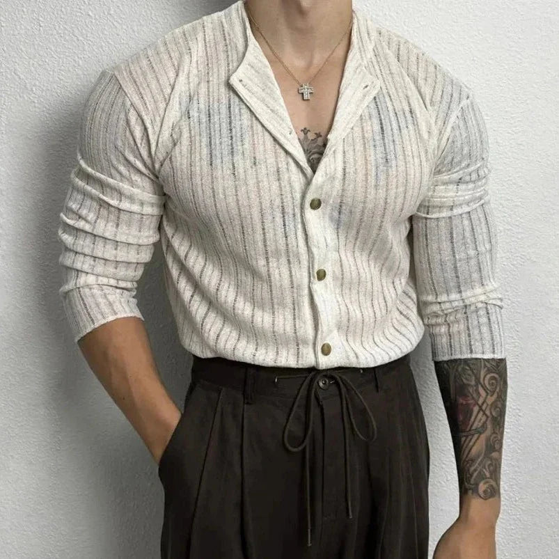 Calden — Lightweight Linen - Cotton Weekend Shirt for Summer Comfort (Brown S) - | Zavonix