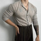 Calden — Lightweight Linen - Cotton Weekend Shirt for Summer Comfort (Grey S) - | Zavonix