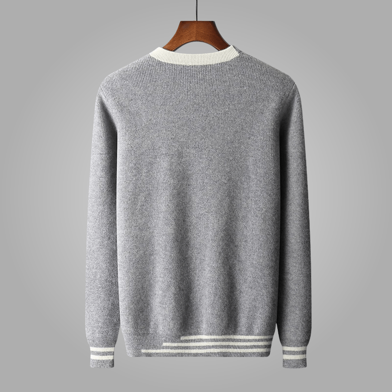 Caldenmer — Men's Merino Wool Sweater with Soft Warmth and Breathability (Gray S) - | Zavonix