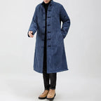 Calder — Men’s Corduroy Coat with Quilted Warmth and Toggle Closures (Blue S) - | Zavonix