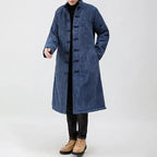 Calder — Men’s Corduroy Coat with Quilted Warmth and Toggle Closures (Blue S) - | Zavonix