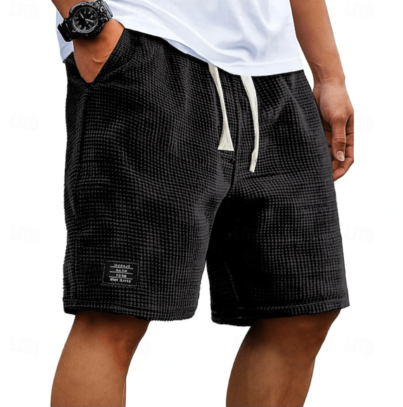 Calder Waffle-Texture Drawstring Shorts product image 3