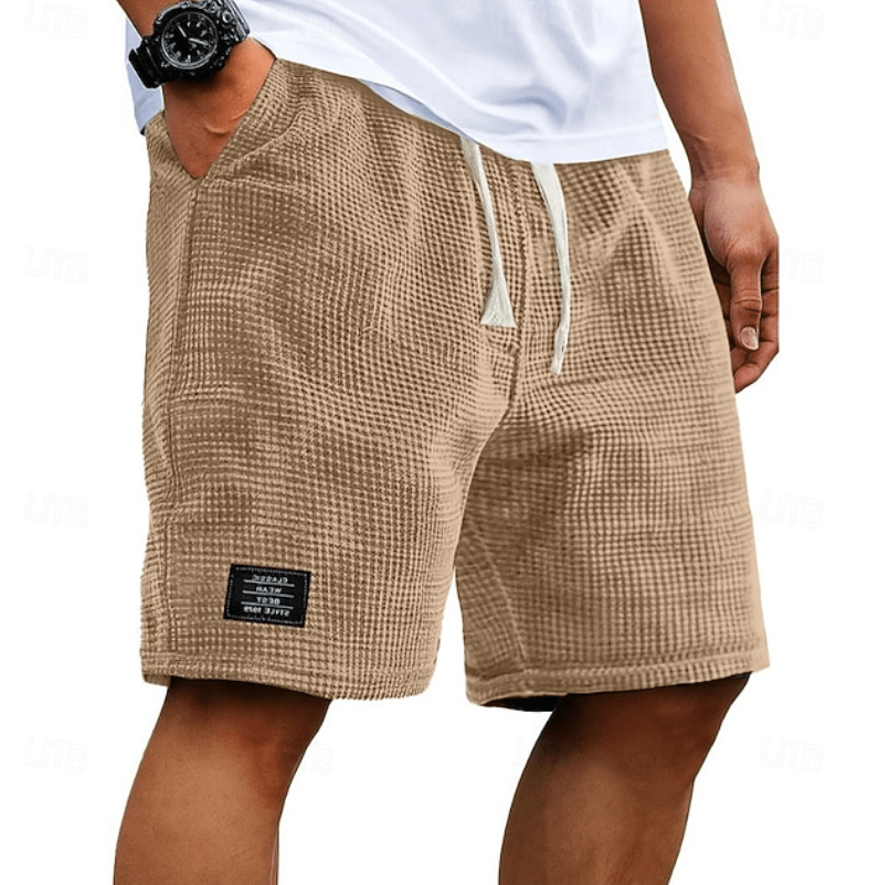 Calder Waffle-Texture Drawstring Shorts product image 4