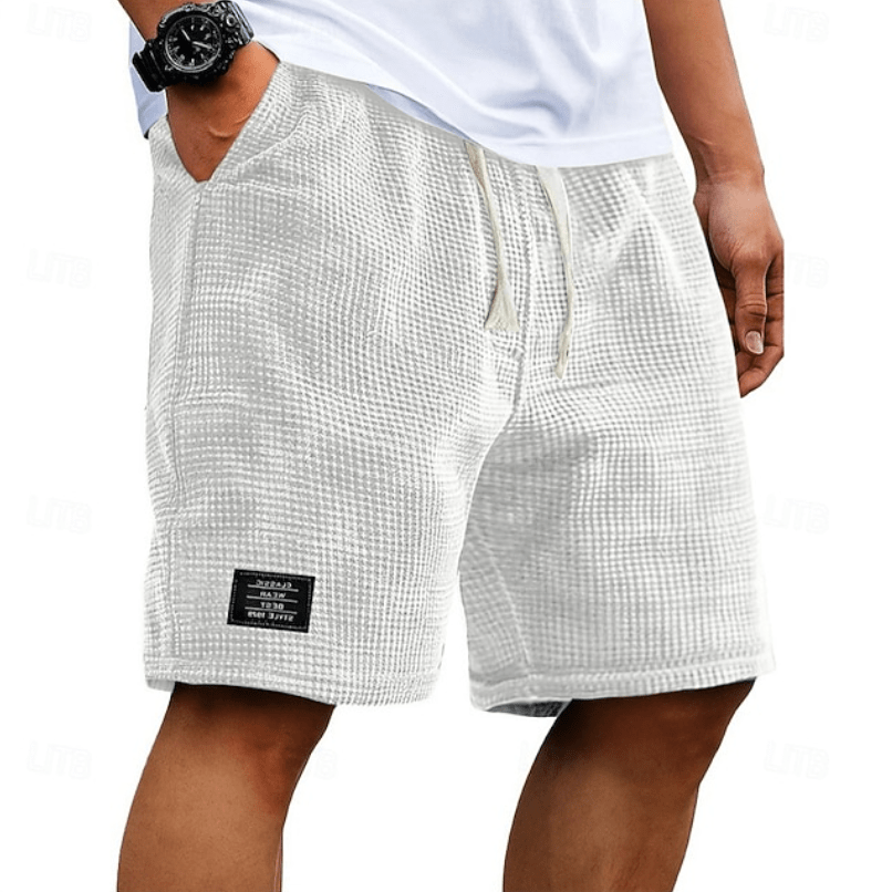 Calder Waffle-Texture Drawstring Shorts product image 8