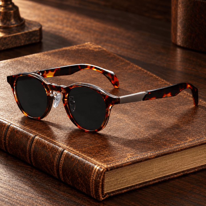 Caldris Round Sunglasses Leopard image 1